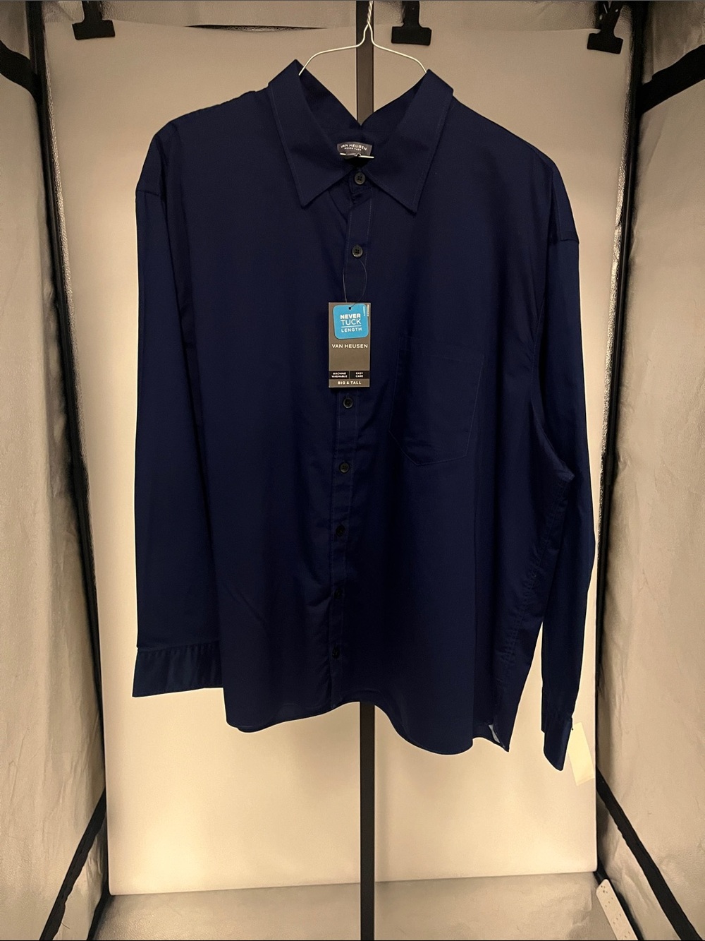 Van Heusen Men’s Long-Sleeve Dress Shirt - Navy